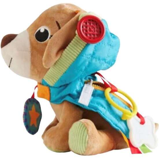 PELUCHE PERRITO VISTE Y JUEGA PLAYSKOOL. JUEGO SENSORIAL CON EXPLORACIÓN TÁCTIL. 23X12,7X25,4 CM image 0