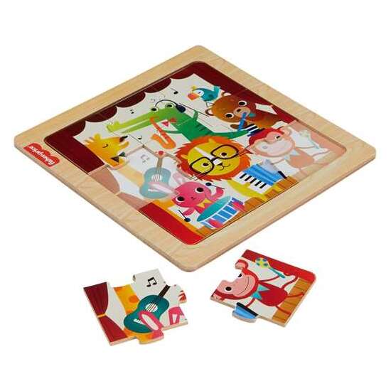 MINI PUZZLES DE MADERA FISHER-PRICE. INCLUYE 1 PUZLE CON 9 PIEZAS FÁCILES DE CONECTAR. image 0
