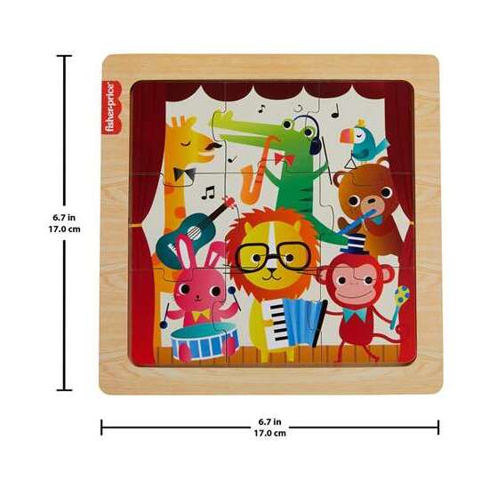 MINI PUZZLES DE MADERA FISHER-PRICE. INCLUYE 1 PUZLE CON 9 PIEZAS FÁCILES DE CONECTAR. image 1