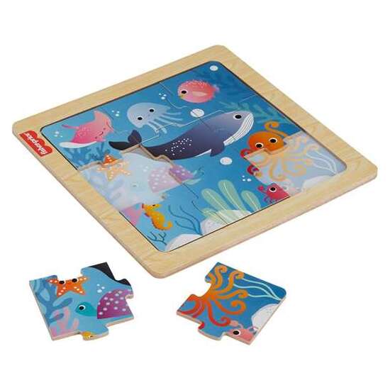 MINI PUZZLES DE MADERA FISHER-PRICE. INCLUYE 1 PUZLE CON 9 PIEZAS FÁCILES DE CONECTAR. image 3