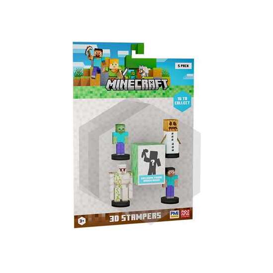 FIGURA MINECRAFT PACK DE 5. UN PERSONAJE SORPRESA! 5CM - MODELOS SURTIDOS image 0