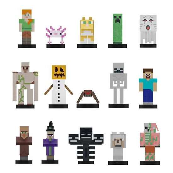 FIGURA MINECRAFT PACK DE 5. UN PERSONAJE SORPRESA! 5CM - MODELOS SURTIDOS image 1
