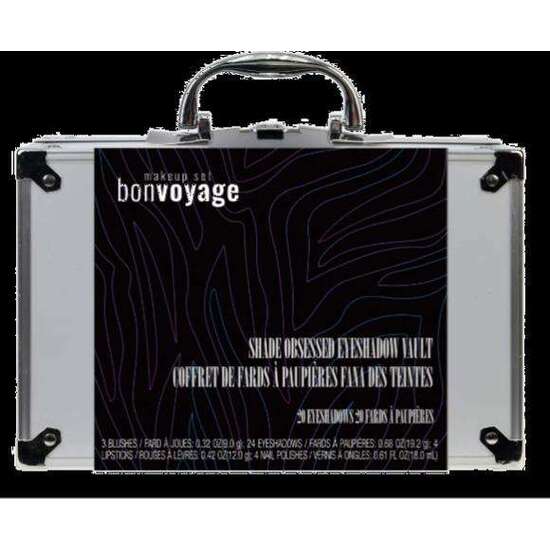 MALETIN METALICO MAQUILLAJE VIAJEL BON VOYAGE. INCLUYE 43 PIEZAS. 25,60X18,50X9,5 CM image 1