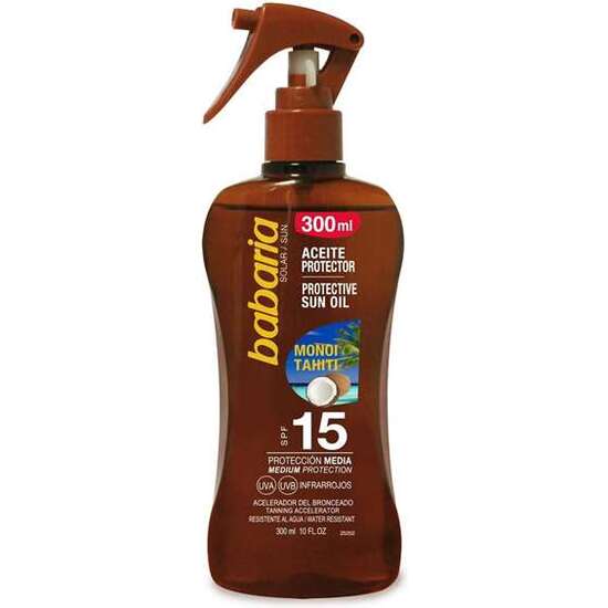 ACEITE PROTECTOR SOLAR MONOHI TAHITI  F-15 EN SPRAY 300 ML image 0