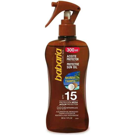 ACEITE PROTECTOR SOLAR MONOHI TAHITI  F-15 EN SPRAY 300 ML image 1