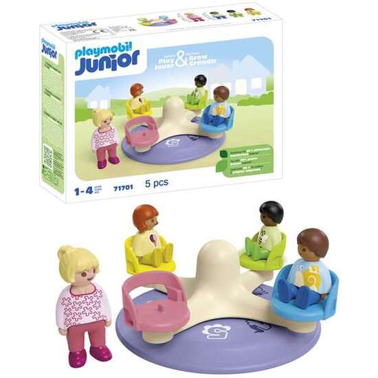 CARRUSEL CON FIGURAS PLAYMOBIL JUNIOR. image 2