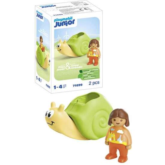 CARACOL CON FIGURA PLAYMOBIL JUNIOR. image 0