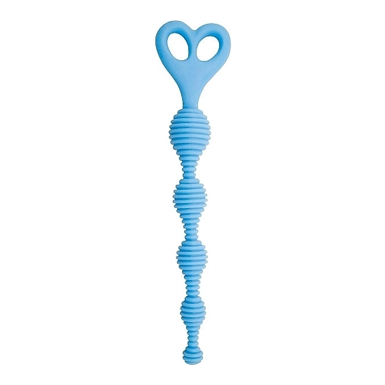 CLIMAX ANAL - ANAL BEADS SILICONE STRIPES - BLUE image 0