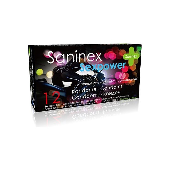 SANINEX CONDOMS 12 UDS SEX POWER image 0