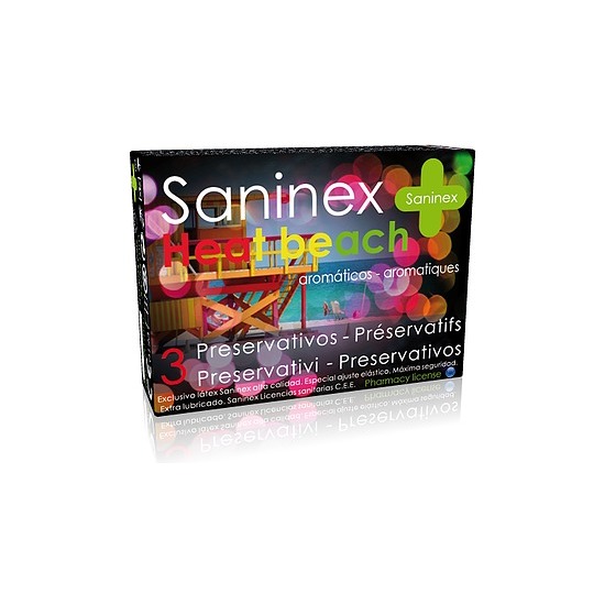 SANINEX CONDOMS 3 UDS HEAT BEACH image 0