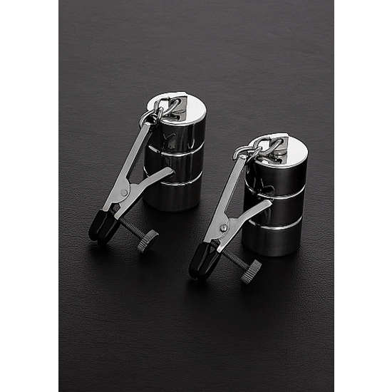 2 ADJUSTABLE NIPPLE CLAMPS+CHANGABLE WEIGHTS image 0