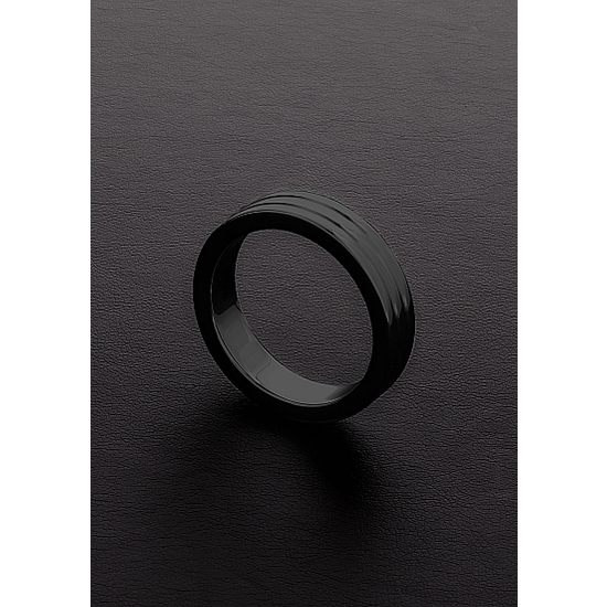 GOLDEN BLACK RIBBED C-RING (10X40MM) image 0