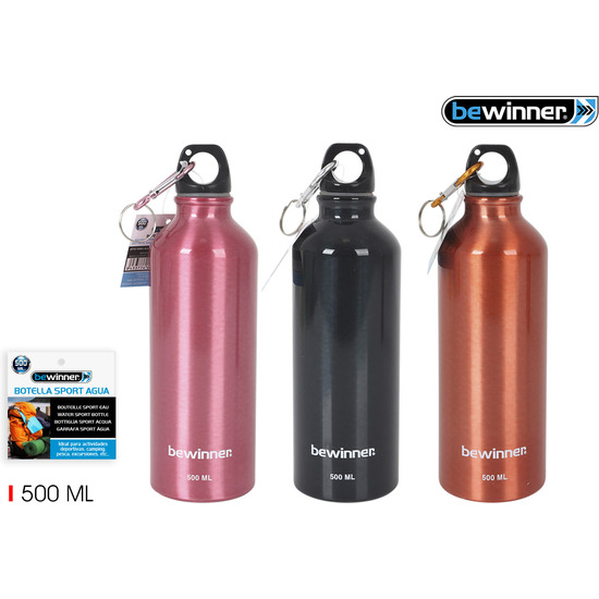 SPORT BOTTLE ALUMINIUM 500ML BEWINNER image 0