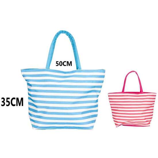 BOLSO DE PLAYA  OXFORD POLYESTER  50X16X35CM - MODELOS SURTIDOS image 0
