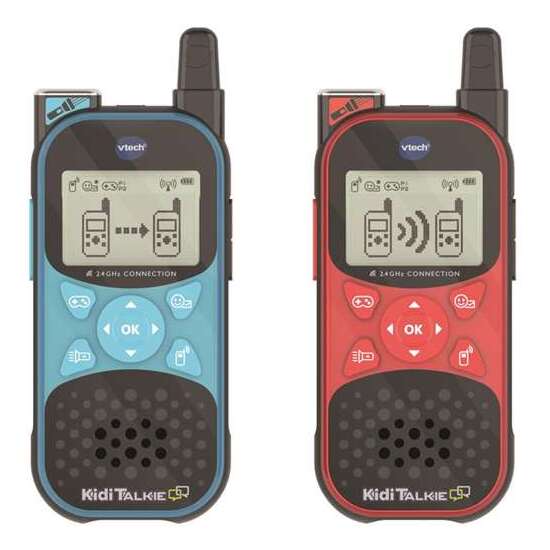 WALKIE TALKIE KIDITALKIE EXPLORER CON LINTERNA Y PANTALLA CON LUZ ¡INCLUYE 4 JUEGOS! image 0