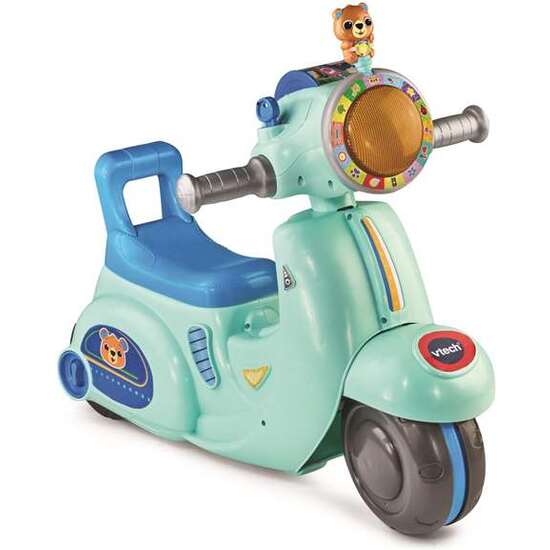 CORREPASILLOS MOTO MI SCOOTER DE PASEO AZUL 2 EN 1 CON LUCES Y SONIDOS image 0