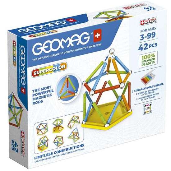 GEOMAG GREEN SUPER COLORS CONSTRUCCION 42 PIEZAS MAGNETICAS image 3