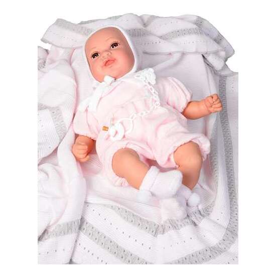 MUÑECO RECIEN NACIDO ENCANTOS BEBE LUCIA 48 CM. INCLUYE PELELE ROSA image 1