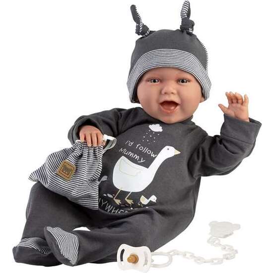 MUÑECA MIMO RN SONRISAS PIJAMA GRIS 42CM image 0