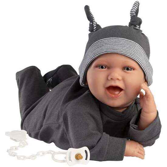 MUÑECA MIMO RN SONRISAS PIJAMA GRIS 42CM image 1