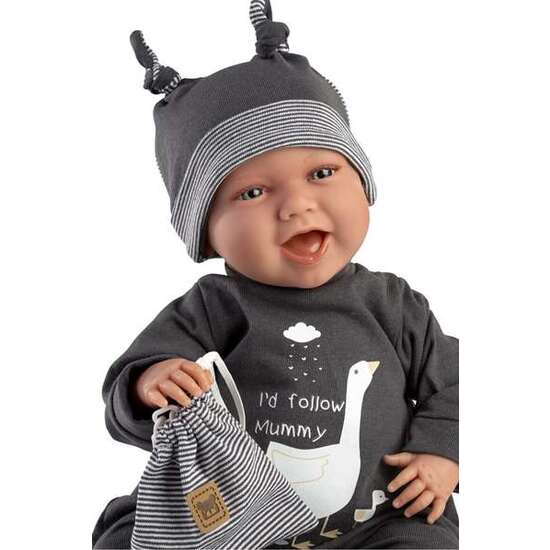 MUÑECA MIMO RN SONRISAS PIJAMA GRIS 42CM image 2