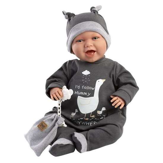 MUÑECA MIMO RN SONRISAS PIJAMA GRIS 42CM image 3