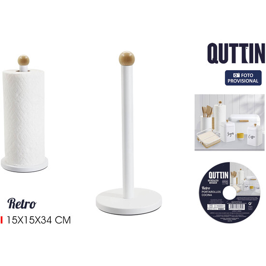 SOPORTE ROLLO COCINA RETRO 15X34CM QUTTIN image 0
