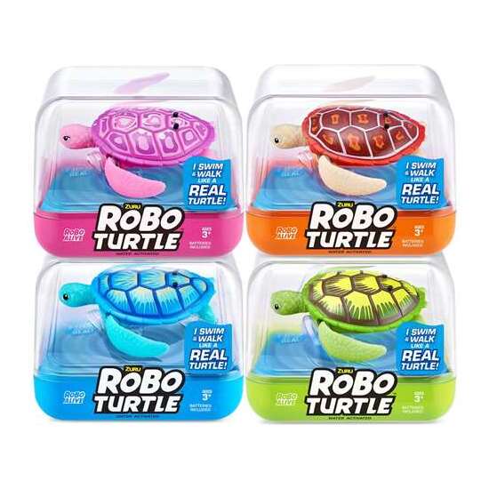 FIGURA TORTUGA ROBOTURTLE, NADA Y CAMINA 7X9X9CM - MODELOS SURTIDOS image 0
