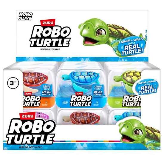 FIGURA TORTUGA ROBOTURTLE, NADA Y CAMINA 7X9X9CM - MODELOS SURTIDOS image 1