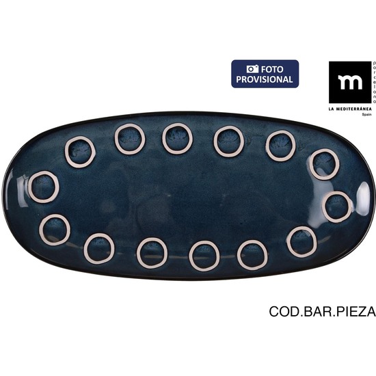 BANDEJA OVAL  Ø33X14,8CM AZUL ALMUDENA MD image 0