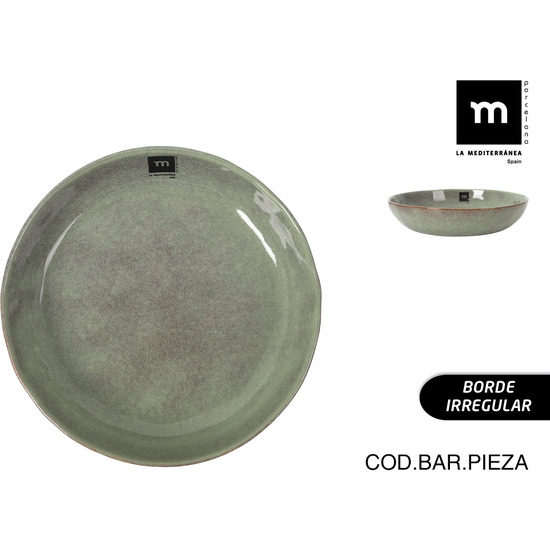 PLATO HONDO 900ML 21X4CM MACARELLA GREEN MD image 0