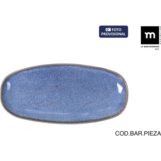 FUENTE OVAL  33X14,8X2,7CM MACARELLA BLUE MD image 0