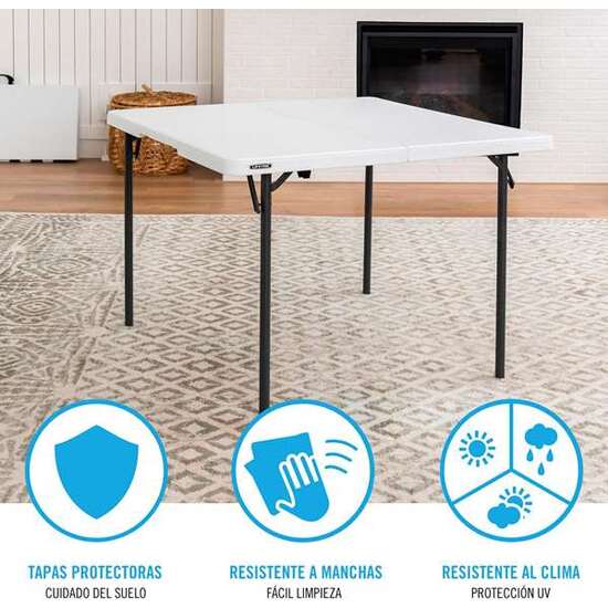MESA CUADRADA PLEGABLE MALETÍN LIFETIME 94X94X74 CM image 2