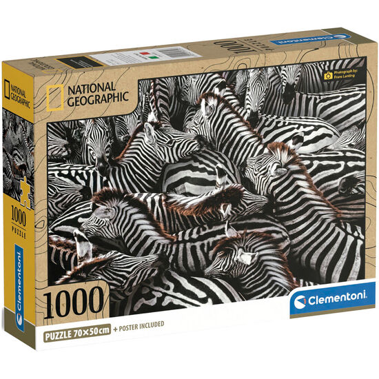 PUZZLE ZEBRAS IN HOLDING PEN NATIONAL GEOGRAPHIC 1000PZS image 0