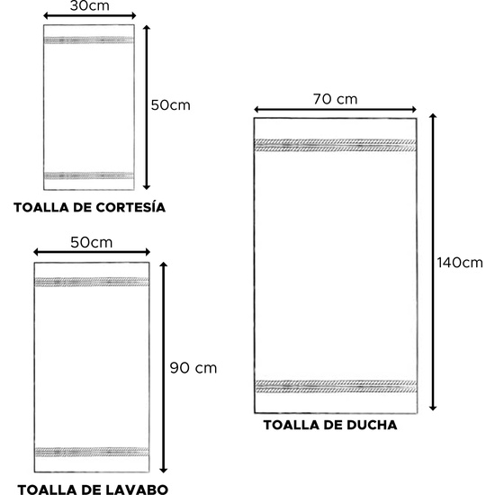 JUEGO DE 4 TOALLAS DE BAÑO: 450 GR/M2 100% ALGODÓN BEIGE image 2