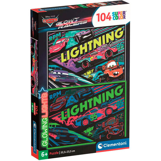 PUZZLE GLOWING CARS DISNEY 104PZS image 0