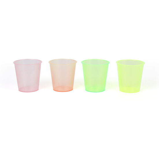 SET-24 VASO CHUPITO PP 30ML COLORES ALGON image 0
