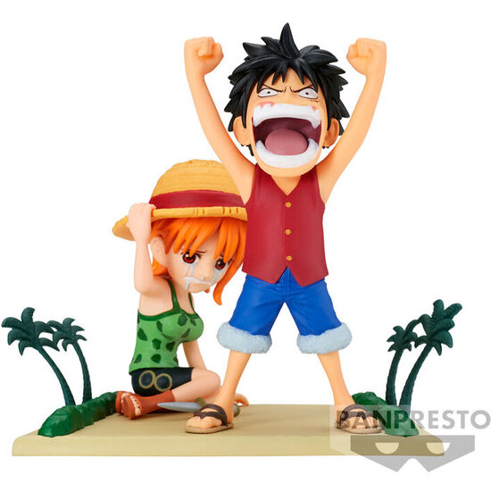 FIGURA LUFFY & NAMI WCF LOG STORIES ONE PIECE 7CM image 0