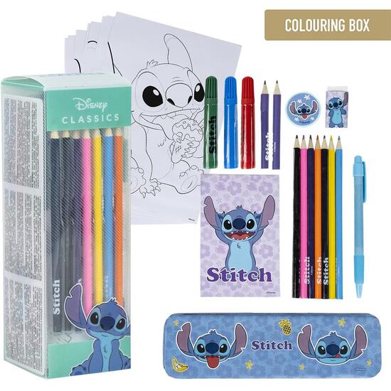 SET PAPELERÍA COLOREABLE STITCH image 0