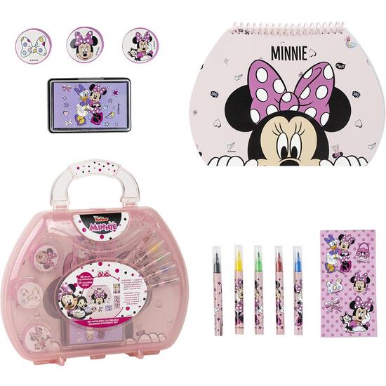 SET PAPELERÍA COLOREABLE MALETÍN MINNIE image 0