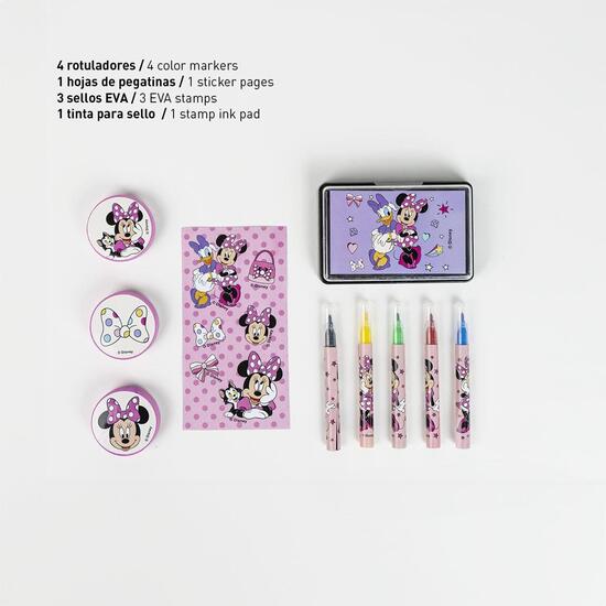 SET PAPELERÍA COLOREABLE MALETÍN MINNIE image 2