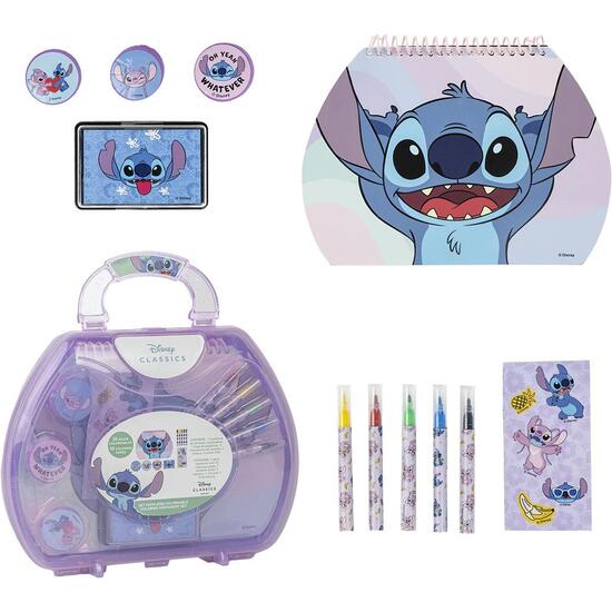SET PAPELERÍA COLOREABLE MALETÍN STITCH image 0