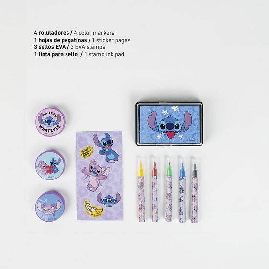 SET PAPELERÍA COLOREABLE MALETÍN STITCH image 2