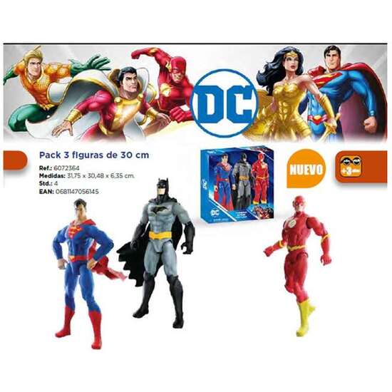 FIGURAS DC 30 CM .PACK 3 UNIDADES. image 0