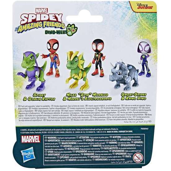 FIGURA SPIDEY DINO WEBS SPIDEY Y GOBLIN RAPTOR 6,4X1.78X1,52 CM image 1