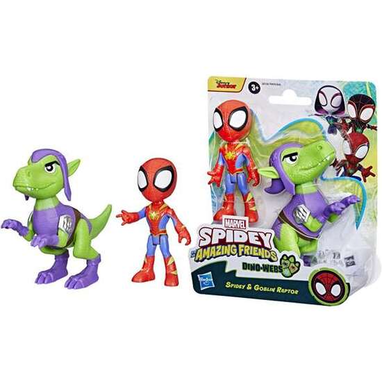 FIGURA SPIDEY DINO WEBS SPIDEY Y GOBLIN RAPTOR 6,4X1.78X1,52 CM image 3