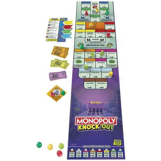 JUEGO MONOPOLY KNOCKOUT. DESLIZA LOS PEONES PARA DERROTAR A TUS RIVALES Y GANAR DINERO. image 3
