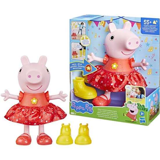 MUÑECA PEPPA PIG DIVERSIÓN EN LOS CHARCOS CON MAS DE 50 FRASES. 30 CM image 1