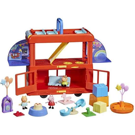 AUTOBÚS DE FIESTAS 2 EN 1 PEPPA PIG CON 16 ACCESORIOS. INCLUYE 3 PERSONAJES. 13,5X34,6X45,7 CM image 5