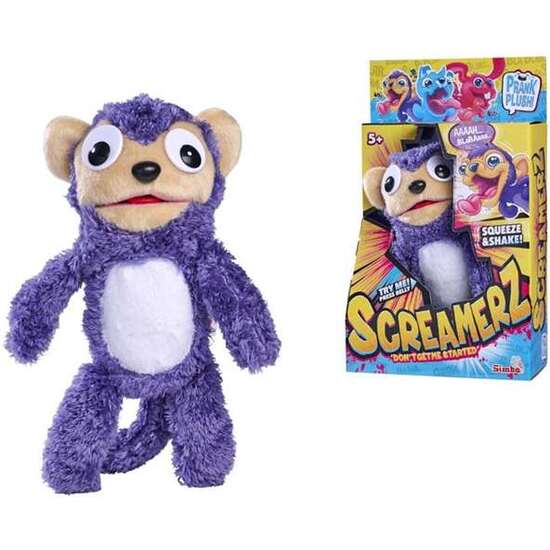 PELUCHE SCREAMERZ MONO CON SONIDO. NUNCA HABRÁ UN MOMENTO ABURRIDO! 30 CM image 0